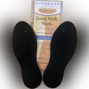 HappyFeet Fluid Orthotics Shoe Insoles/inserts Sz Large Wide - Men or Women NEW